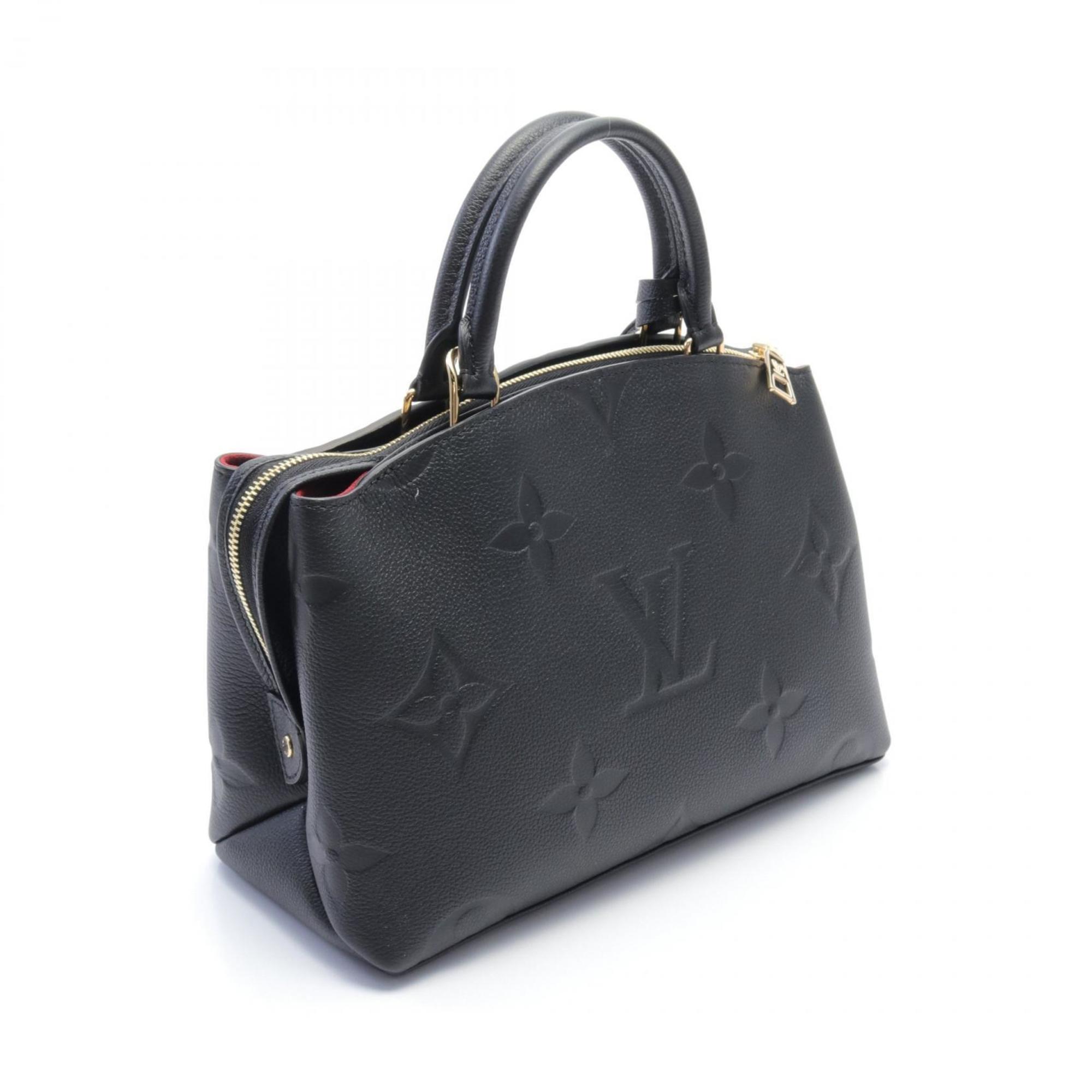 LOUIS VUITTON Petit Palais PM Handbag Bag Leather Monogram Empreinte Women's Black M58916