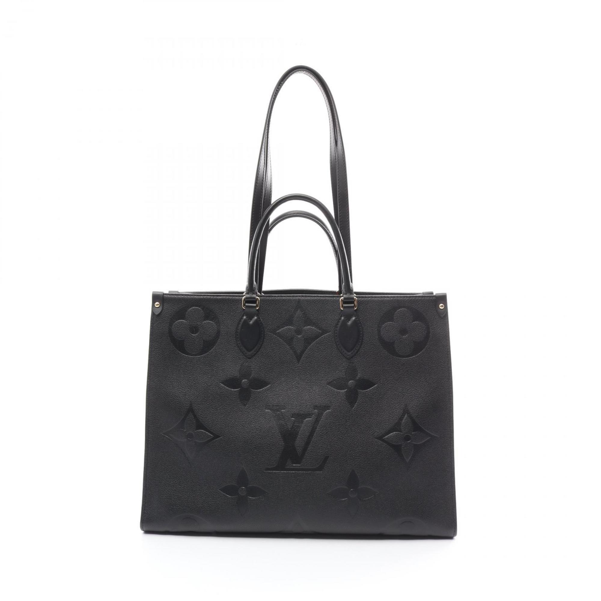 LOUIS VUITTON On the Go GM Tote Bag Leather Monogram Empreinte Women's Black M44925