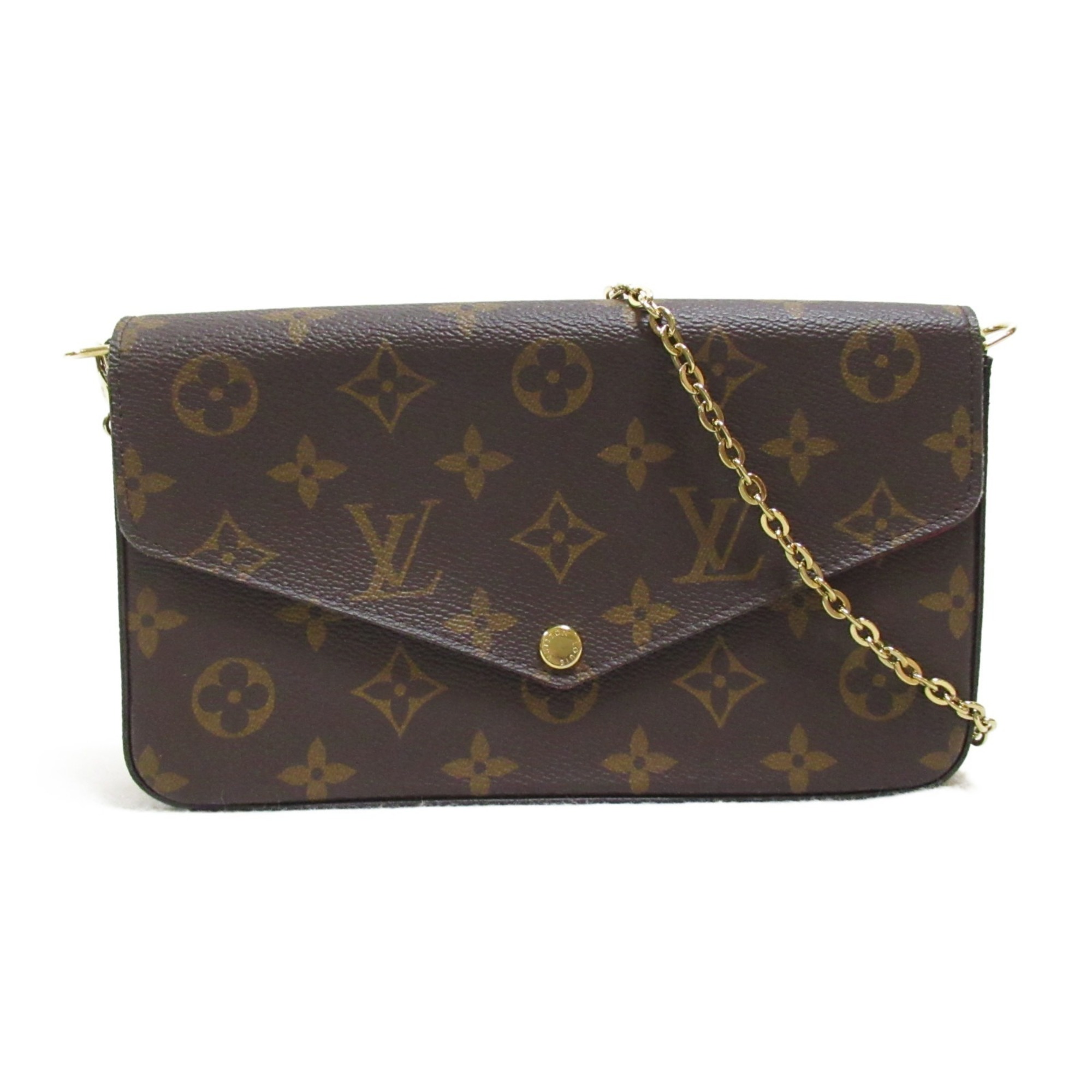 Louis Vuitton LOUIS VUITTON Pochette Felicie Shoulder Bag Coated Canvas Monogram Women's Brown M61276