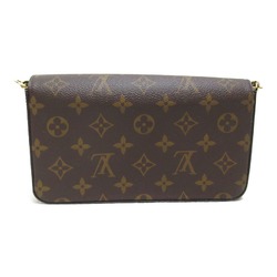 Louis Vuitton LOUIS VUITTON Pochette Felicie Shoulder Bag Coated Canvas Monogram Women's Brown M61276