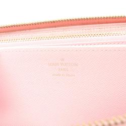 Louis Vuitton Zippy Wallet by the Pool Rose Clair Round Long Coated Canvas Women's Pink Yellow M80361