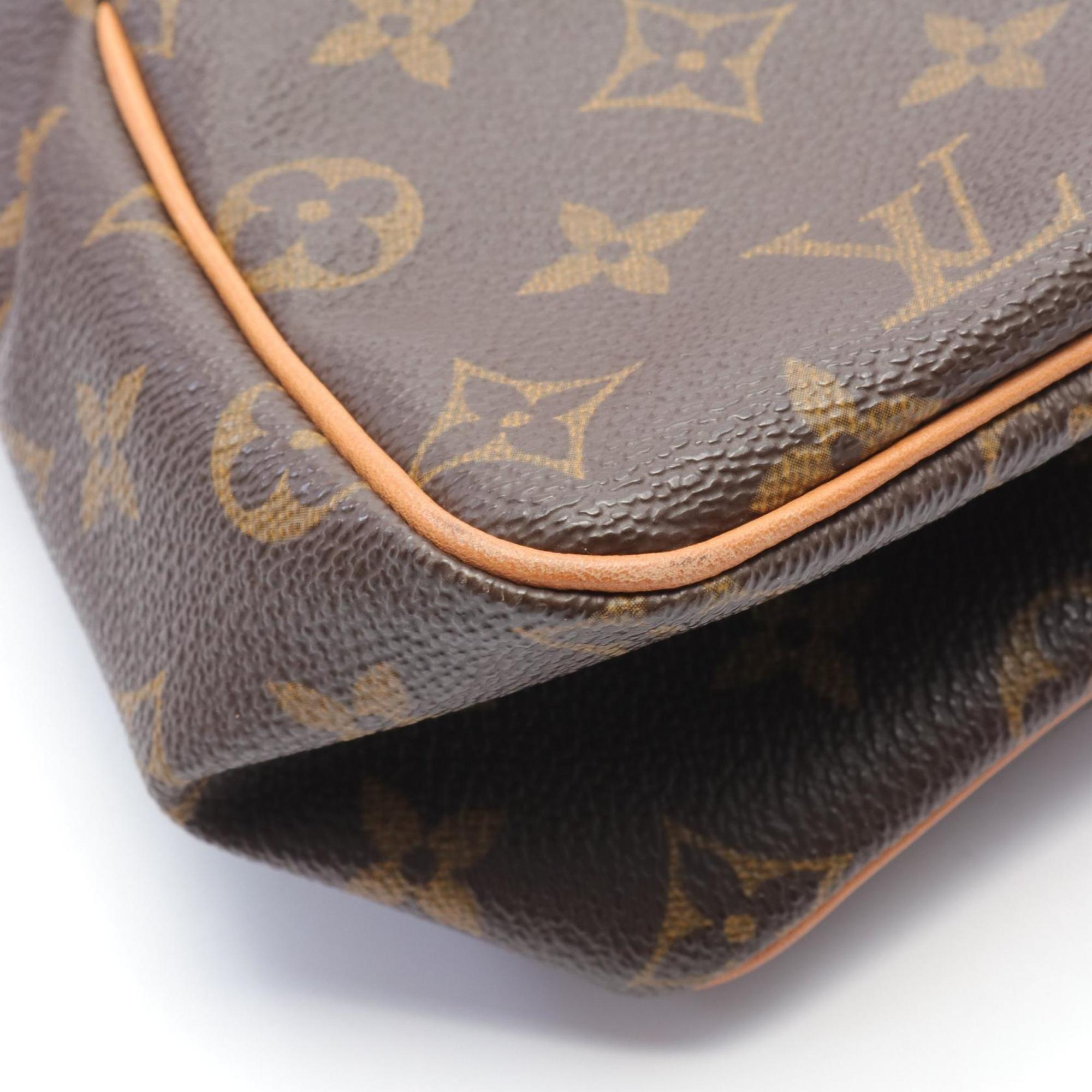 Louis Vuitton Vivacite PM Shoulder Bag, Coated Canvas, Leather, Monogram, Women's, Brown, M51165