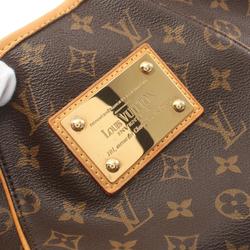 Louis Vuitton Galliera PM Shoulder Bag, Coated Canvas, Leather, Monogram, Women's, Brown, M56382