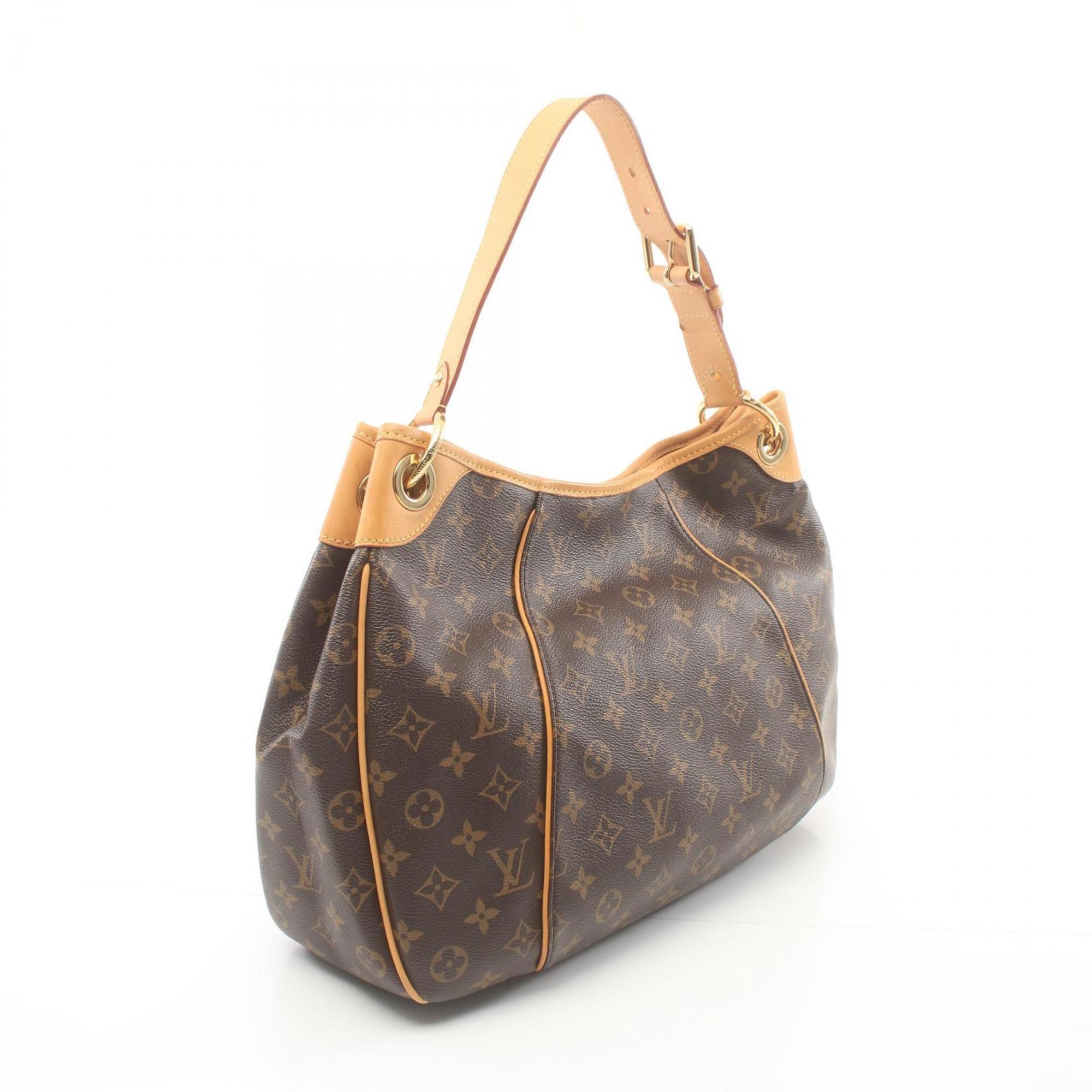 Louis Vuitton Galliera PM Shoulder Bag, Coated Canvas, Leather, Monogram, Women's, Brown, M56382