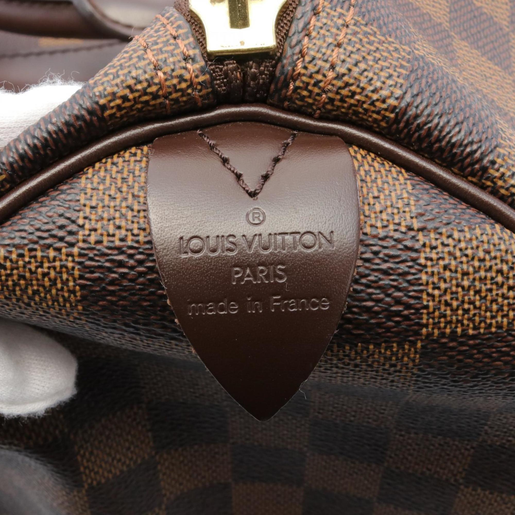 Louis Vuitton Keepall 50 Boston Bag, Coated Canvas, Leather, Damier, Men's, Women's, Brown, N41427