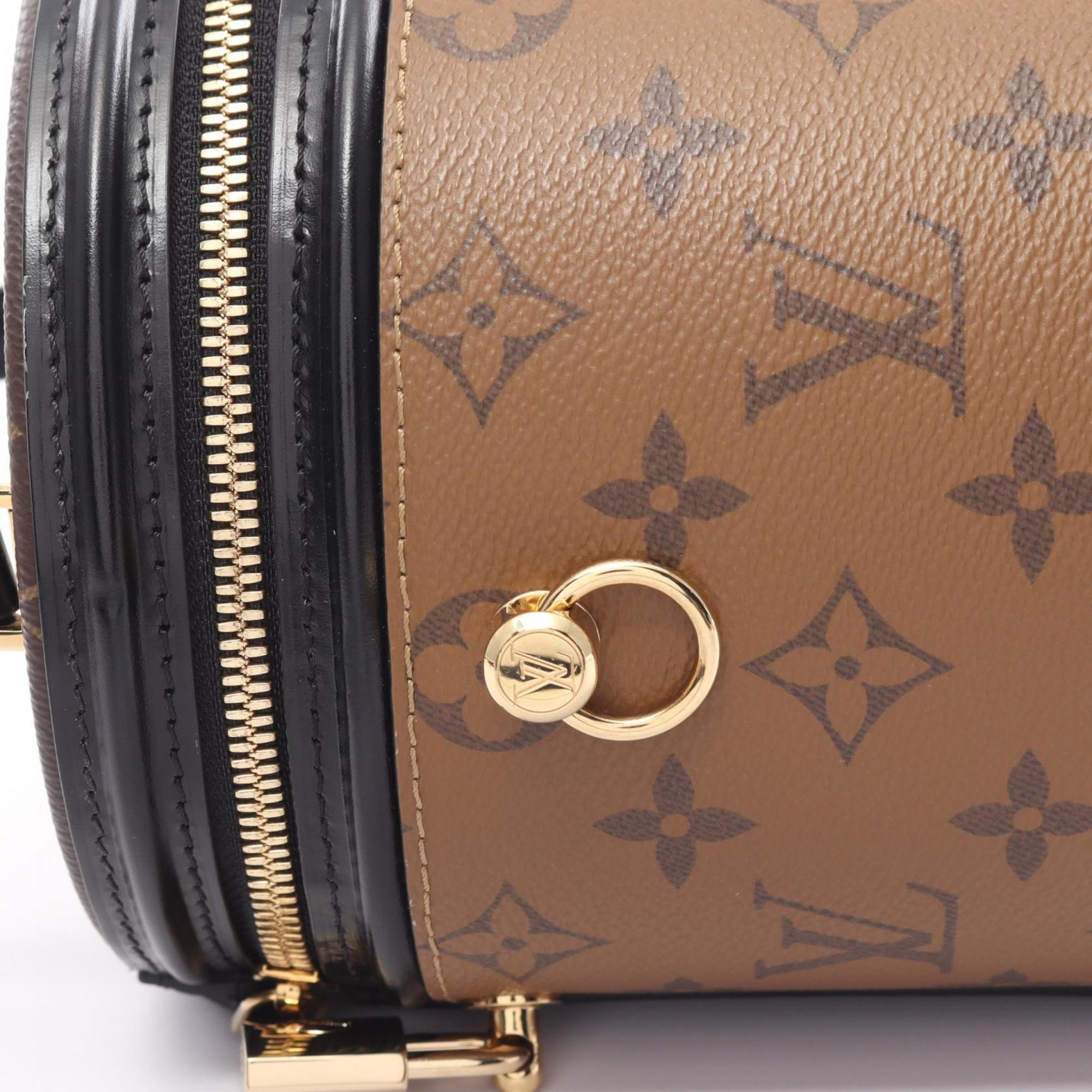 LOUIS VUITTON Cannes Handbag Bag Coated Canvas Leather Monogram Reverse Women's Brown Black M43986