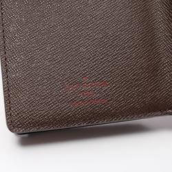 Louis Vuitton Joy Damier Ebene Tri-fold Wallet Coated Canvas Leather Women's Brown N60034