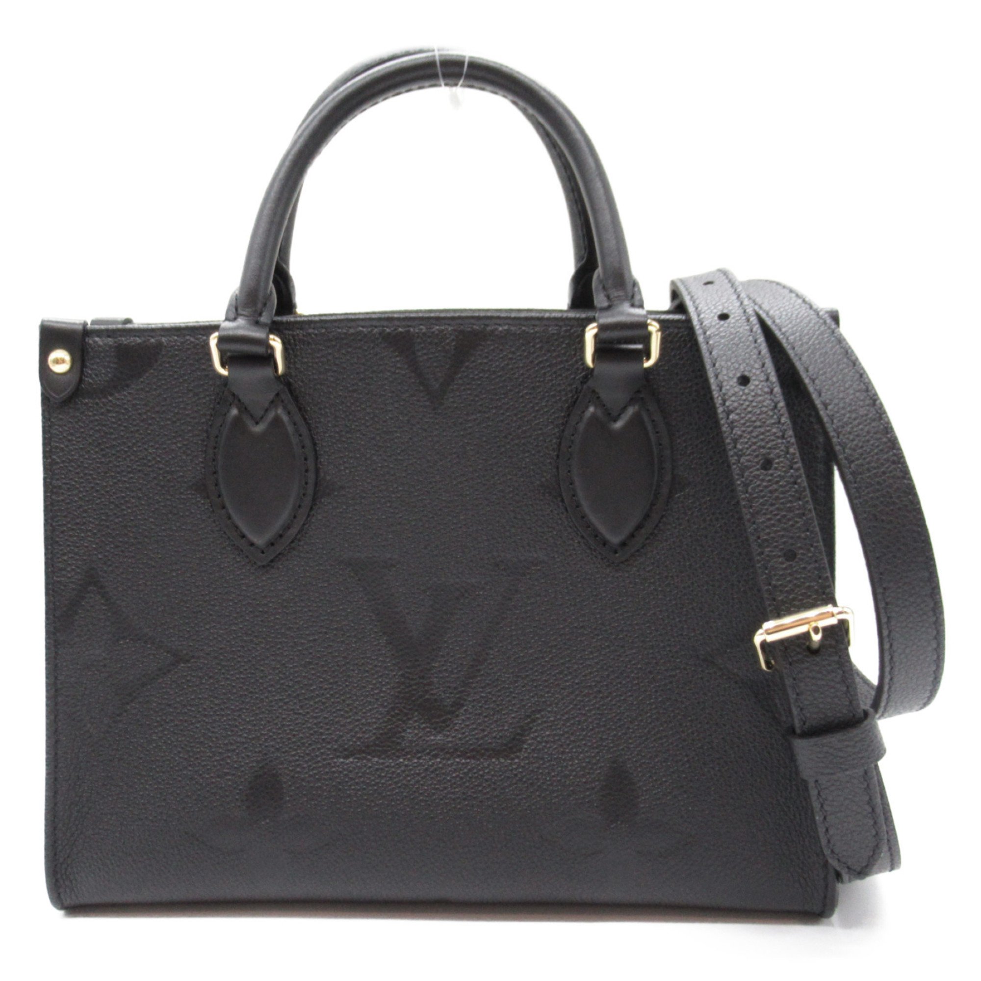 LOUIS VUITTON On the Go PM 2-way shoulder bag, calfskin (cowhide), Monogram Empreinte, women's, black, M45653