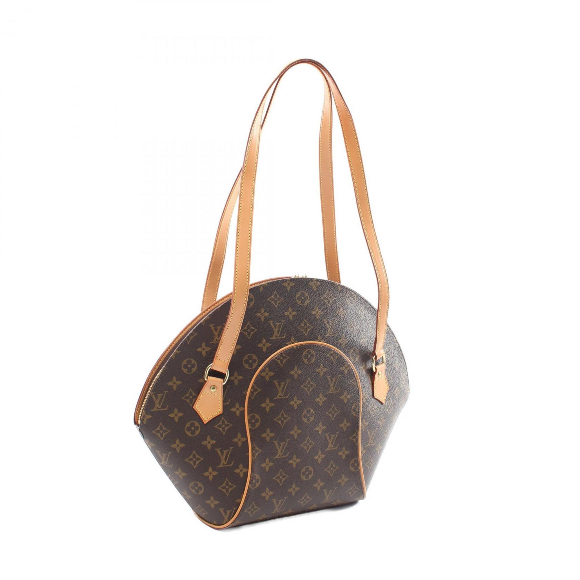 Louis Vuitton Ellipse Shoulder Bag, Coated Canvas, Leather, Monogram, Women's, Brown, M51128