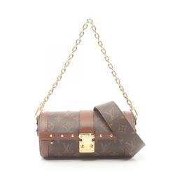 Louis Vuitton LOUIS VUITTON Papillon Trunk Monogram Shoulder Bag Coated Canvas Leather Women's Brown M57835