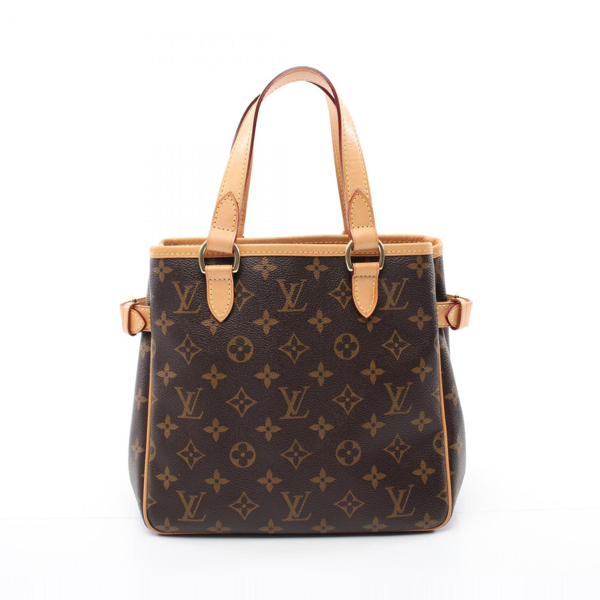 Louis Vuitton Batignolles Monogram Handbag Bag Coated Canvas Leather Women's Brown M51156