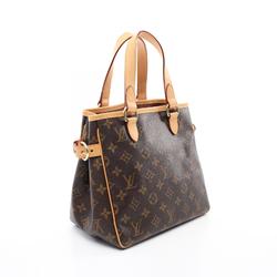 Louis Vuitton Batignolles Monogram Handbag Bag Coated Canvas Leather Women's Brown M51156