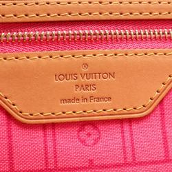 Louis Vuitton Neverfull MM Tote Bag, Coated Canvas, Leather, Monogram Rose, Women's, Brown, Pink, Multicolor, M48613