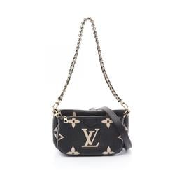 Louis Vuitton LOUIS VUITTON Multi Pochette Accessoires Shoulder Bag Leather Monogram Empreinte Women's Black Beige M45777