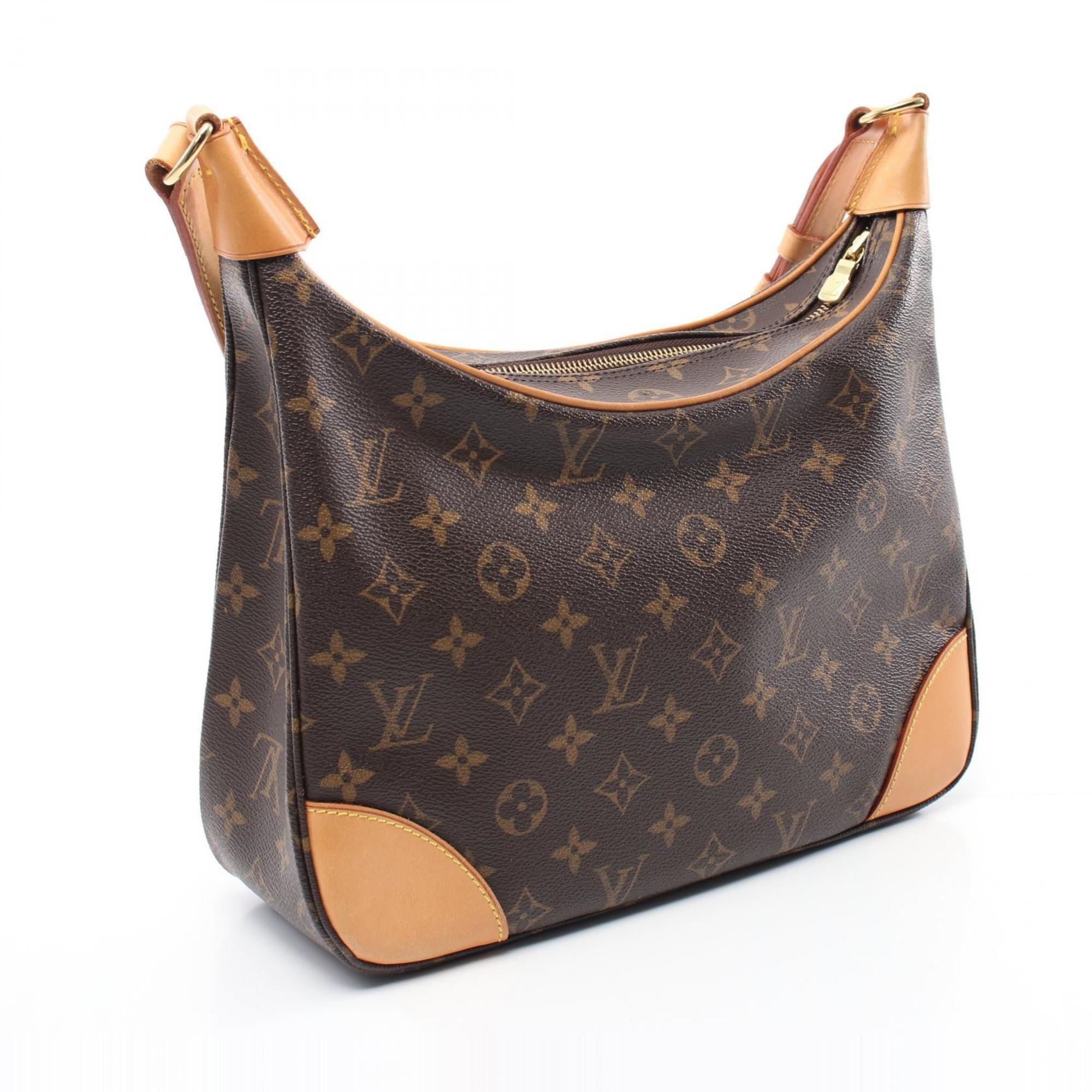 Louis Vuitton Boulogne PM Monogram Shoulder Bag, Coated Canvas, Leather, Women's, Brown, M51265