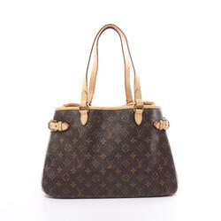 Louis Vuitton Batignolles Horizontal Monogram Shoulder Bag, Coated Canvas, Leather, Women's, Brown, M51154