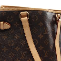 Louis Vuitton Batignolles Horizontal Monogram Shoulder Bag, Coated Canvas, Leather, Women's, Brown, M51154