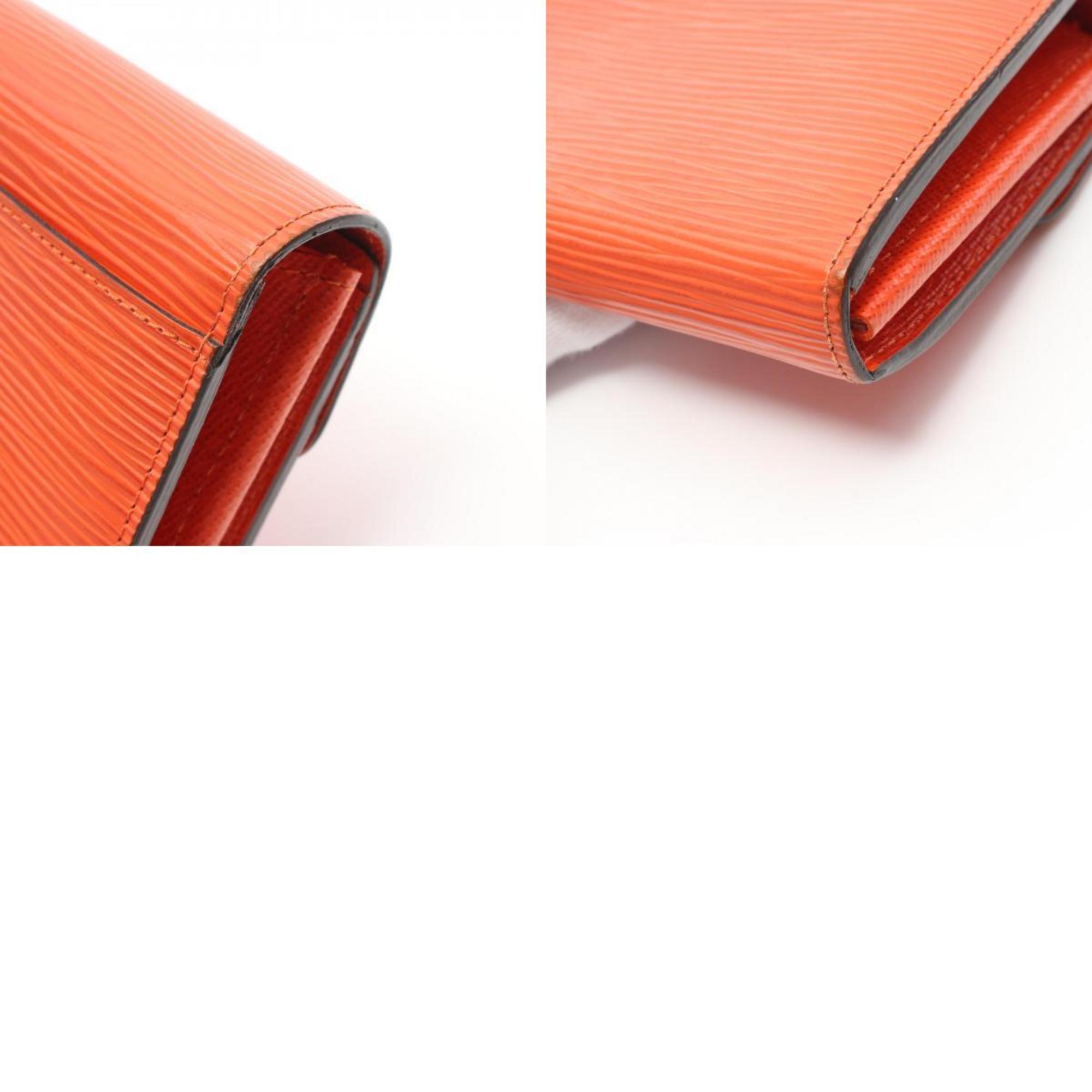 Louis Vuitton LOUIS VUITTON Portefeuille Sarah Epi Pimon Bi-fold Long Wallet Leather Women's Orange M60723