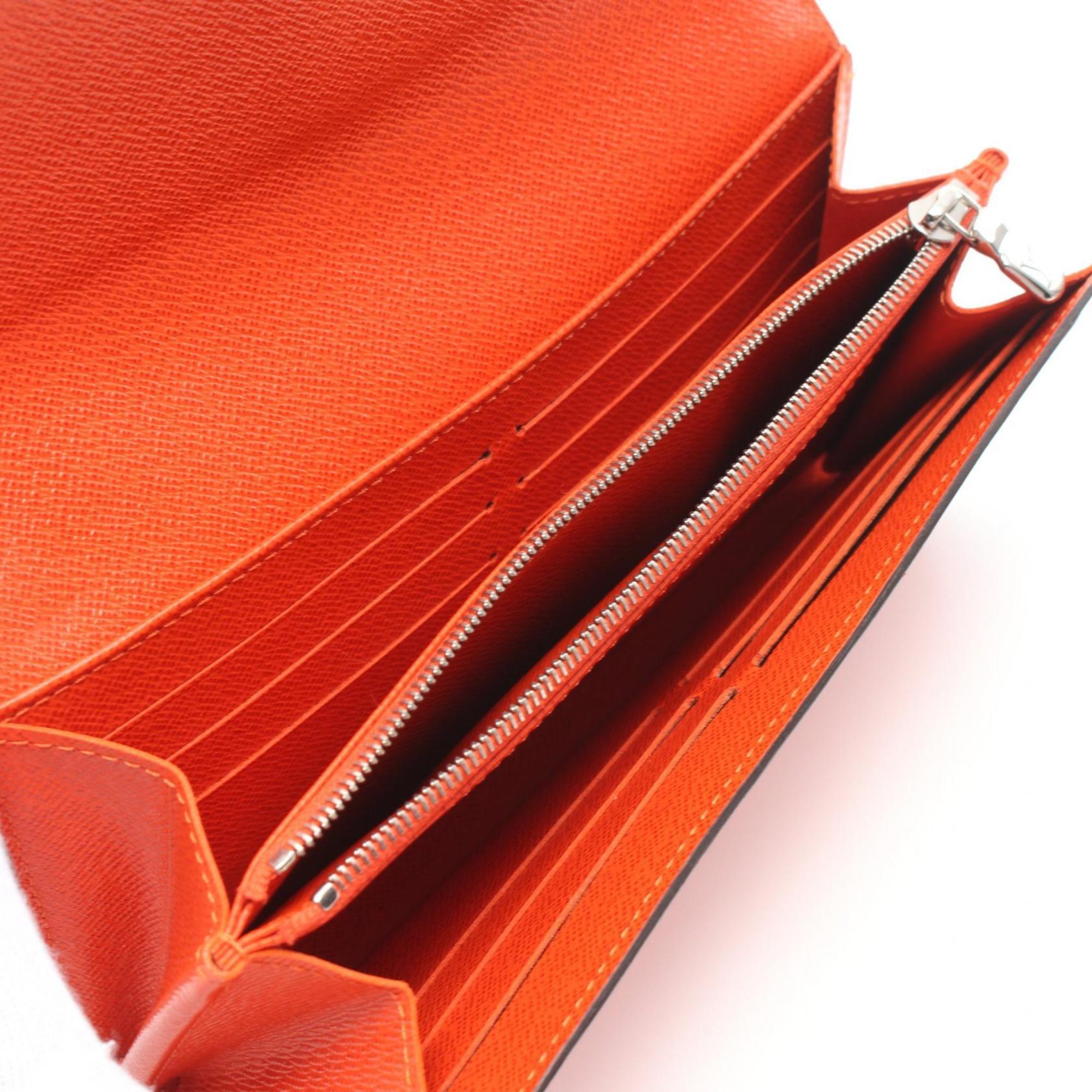 Louis Vuitton LOUIS VUITTON Portefeuille Sarah Epi Pimon Bi-fold Long Wallet Leather Women's Orange M60723