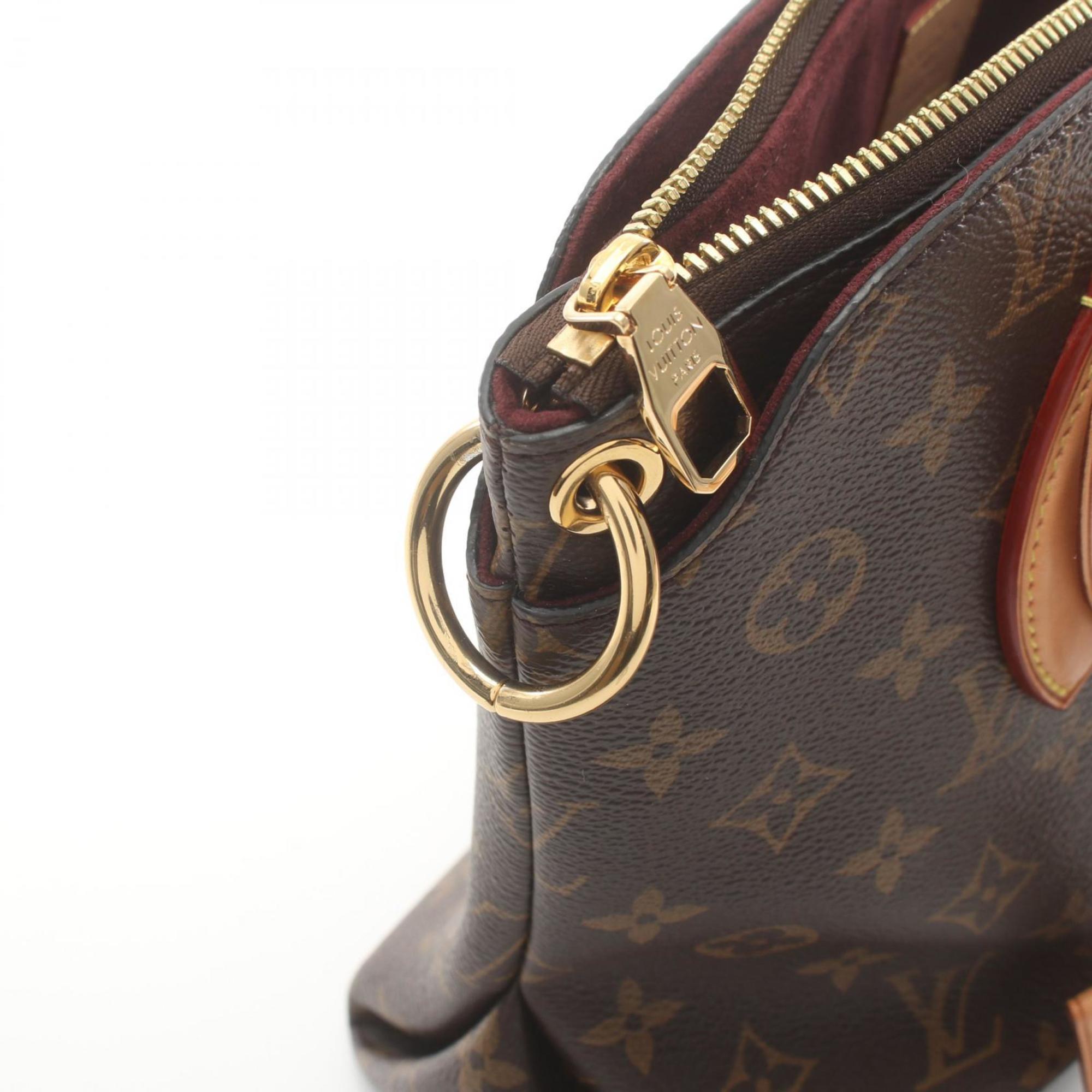 Louis Vuitton LOUIS VUITTON Flower Zip Tote PM Bag Coated Canvas Leather Monogram Women's Brown M44359