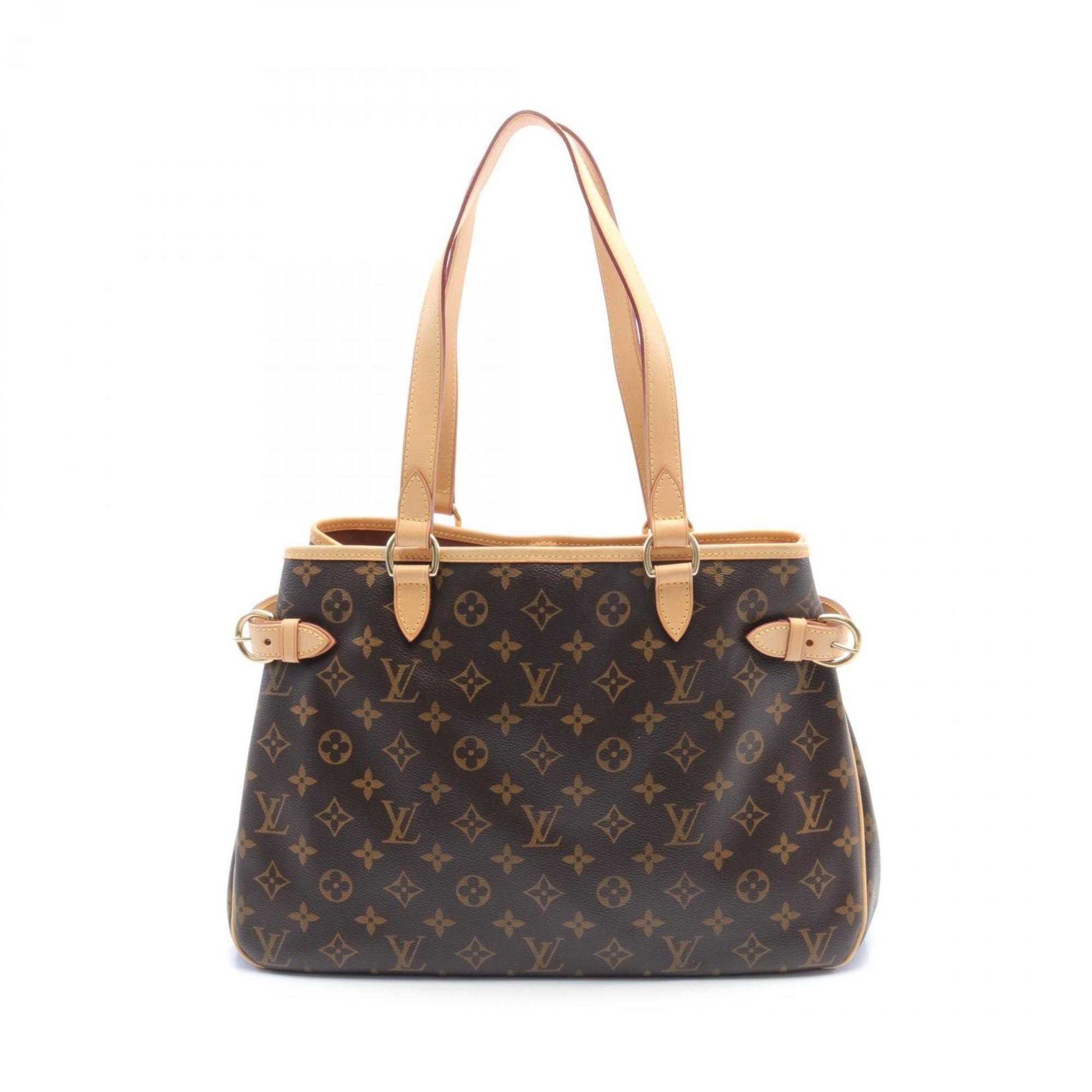 Louis Vuitton Batignolles Horizontal Monogram Shoulder Bag, Coated Canvas, Leather, Women's, Brown, M51154