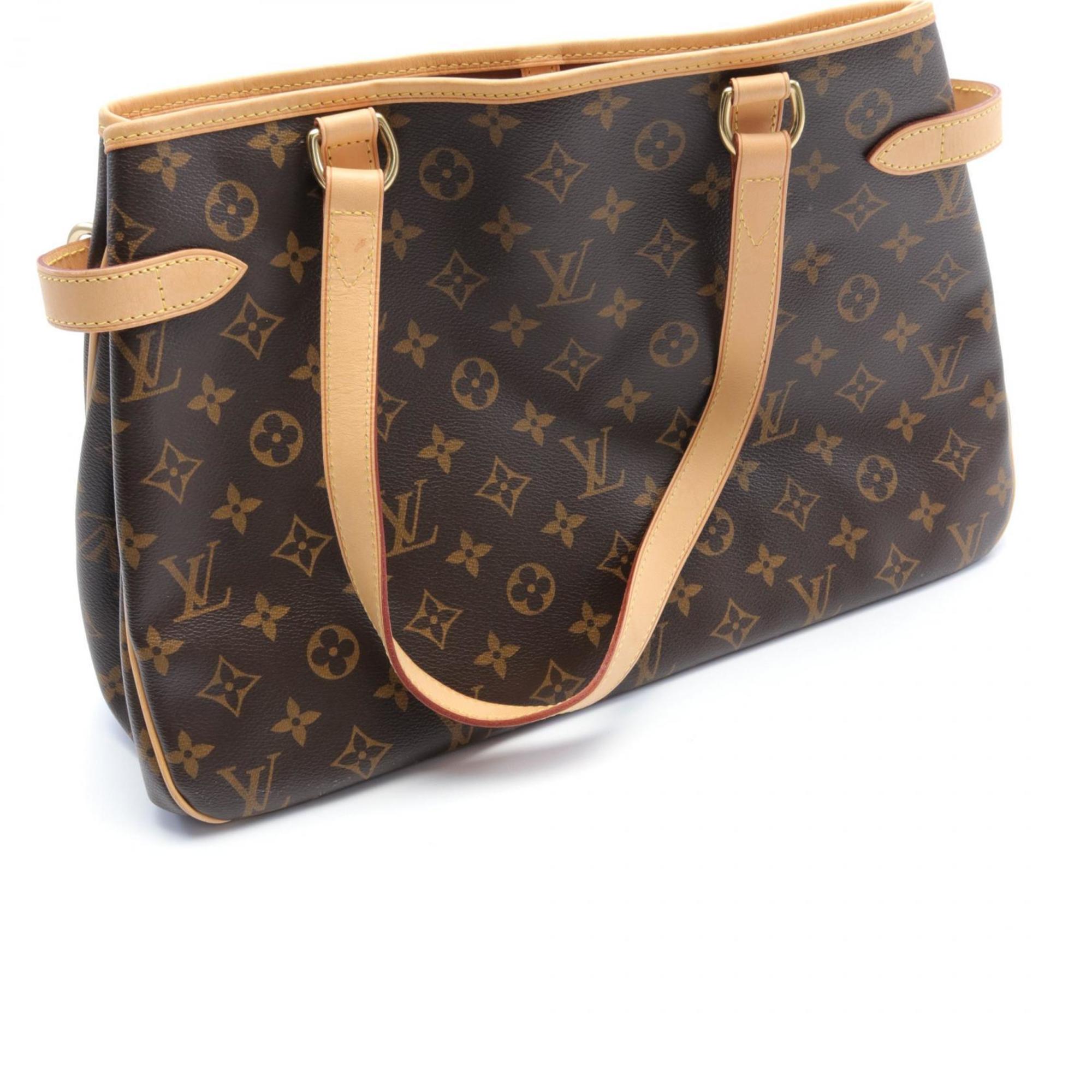 Louis Vuitton Batignolles Horizontal Monogram Shoulder Bag, Coated Canvas, Leather, Women's, Brown, M51154