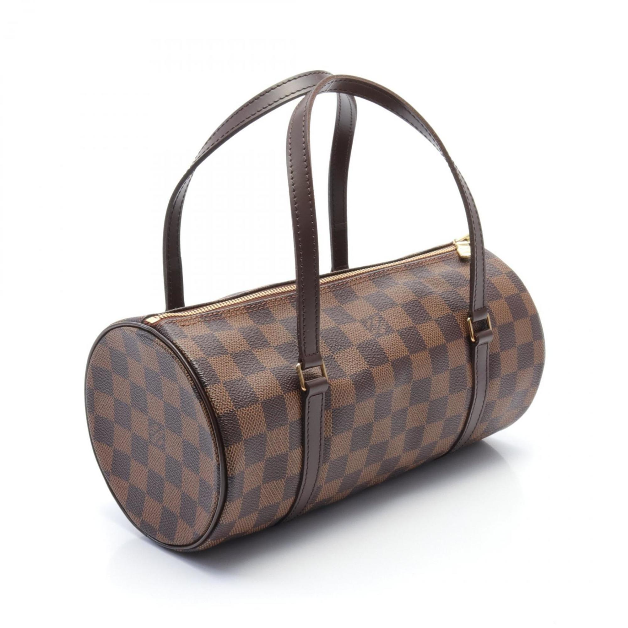 LOUIS VUITTON Papillon 26 Damier Ebene Handbag Bag Coated Canvas Leather Women's Brown N51304