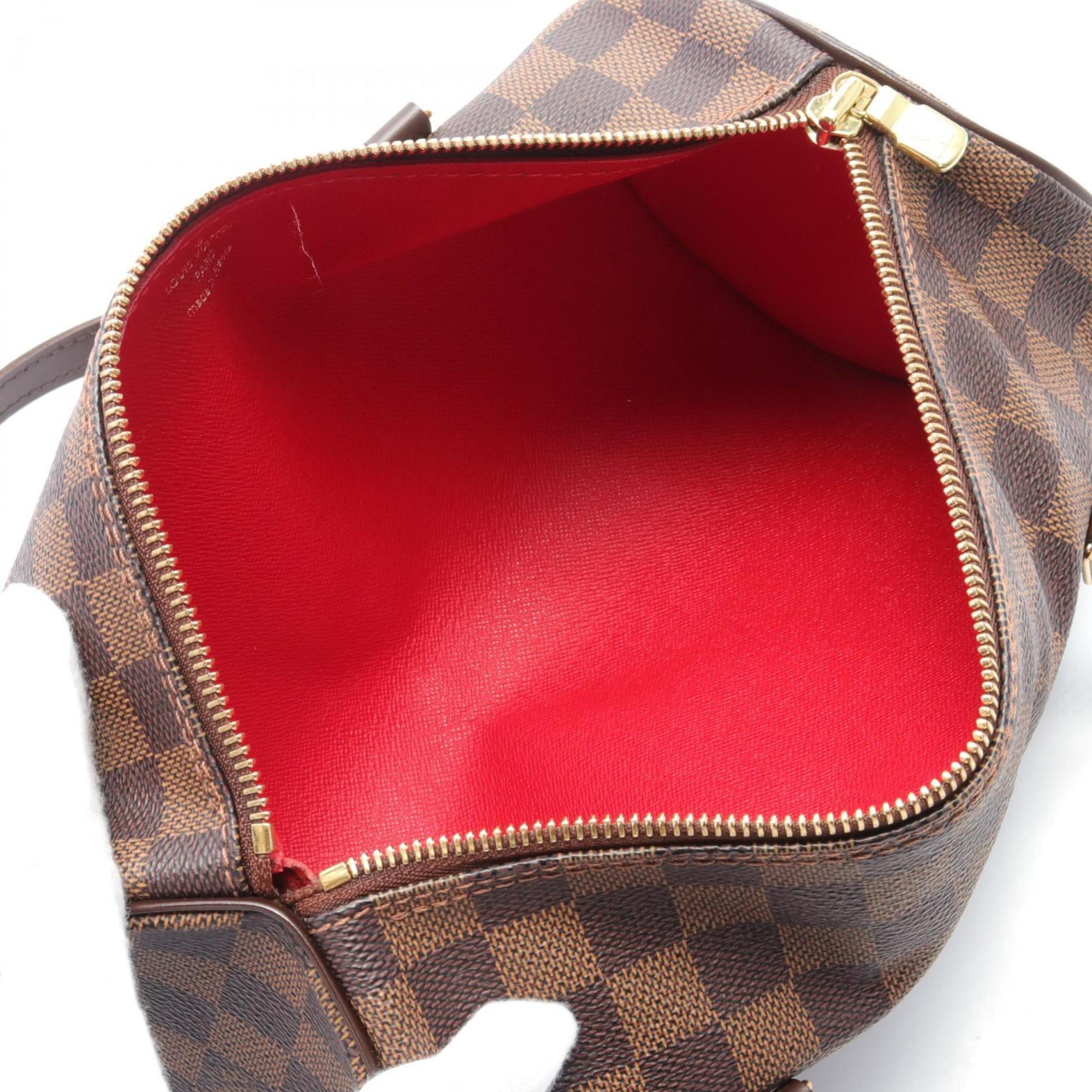 LOUIS VUITTON Papillon 26 Damier Ebene Handbag Bag Coated Canvas Leather Women's Brown N51304