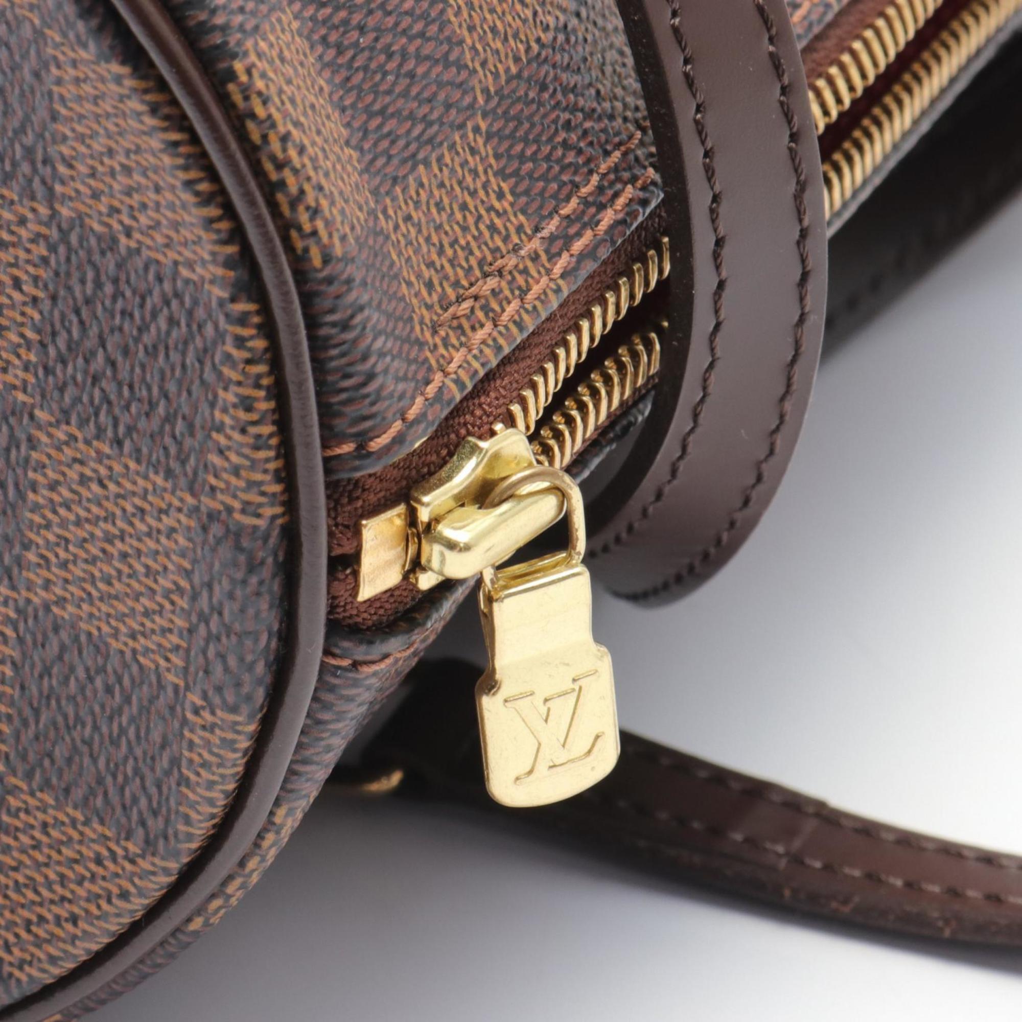 LOUIS VUITTON Papillon 26 Damier Ebene Handbag Bag Coated Canvas Leather Women's Brown N51304