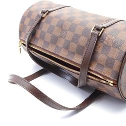 LOUIS VUITTON Papillon 26 Damier Ebene Handbag Bag Coated Canvas Leather Women's Brown N51304