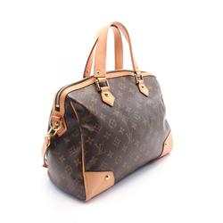 Louis Vuitton Retiro PM Monogram Handbag Bag Coated Canvas Leather Women's Brown M40325