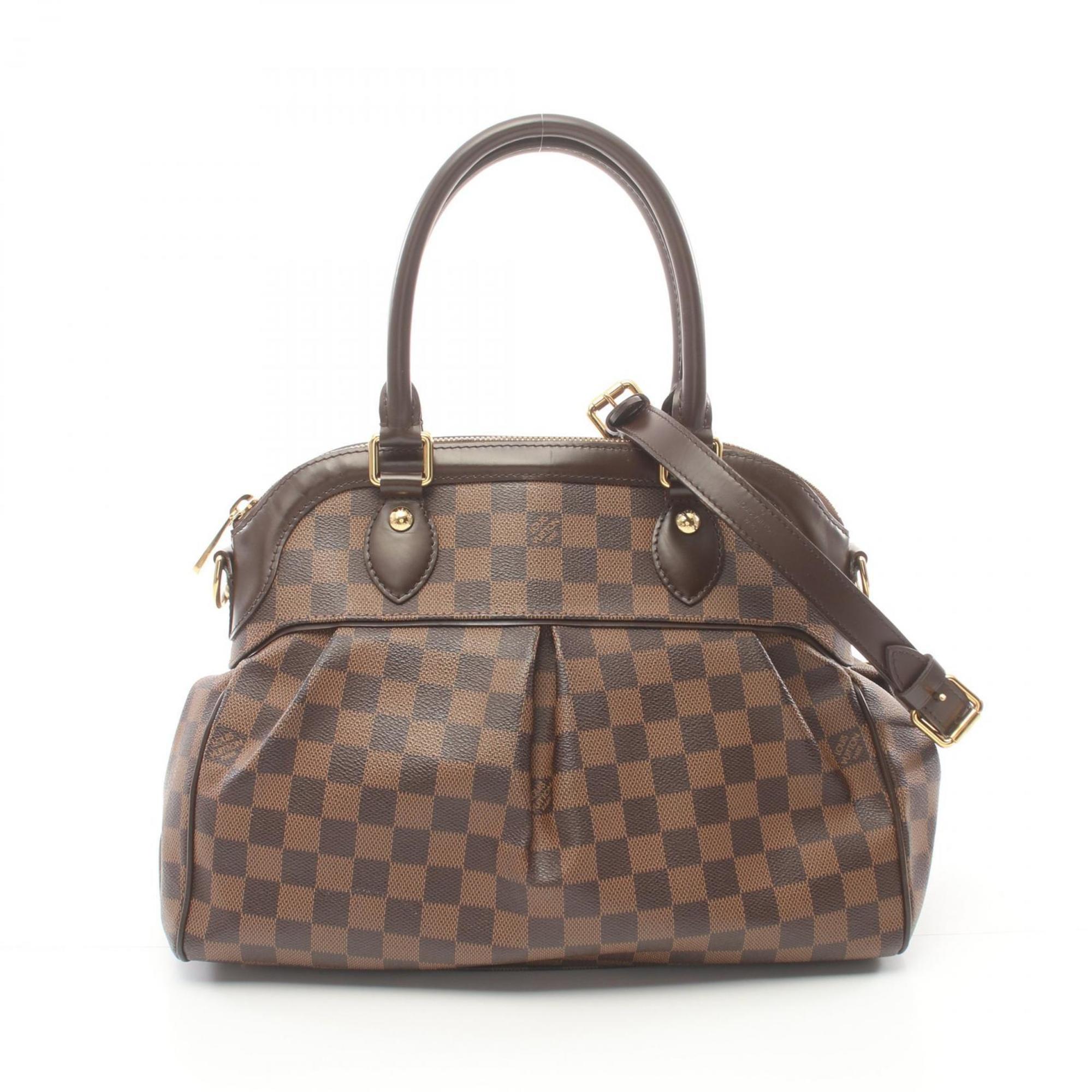 LOUIS VUITTON Trevi PM Handbag Bag Coated Canvas Leather Damier Women's Brown N51997