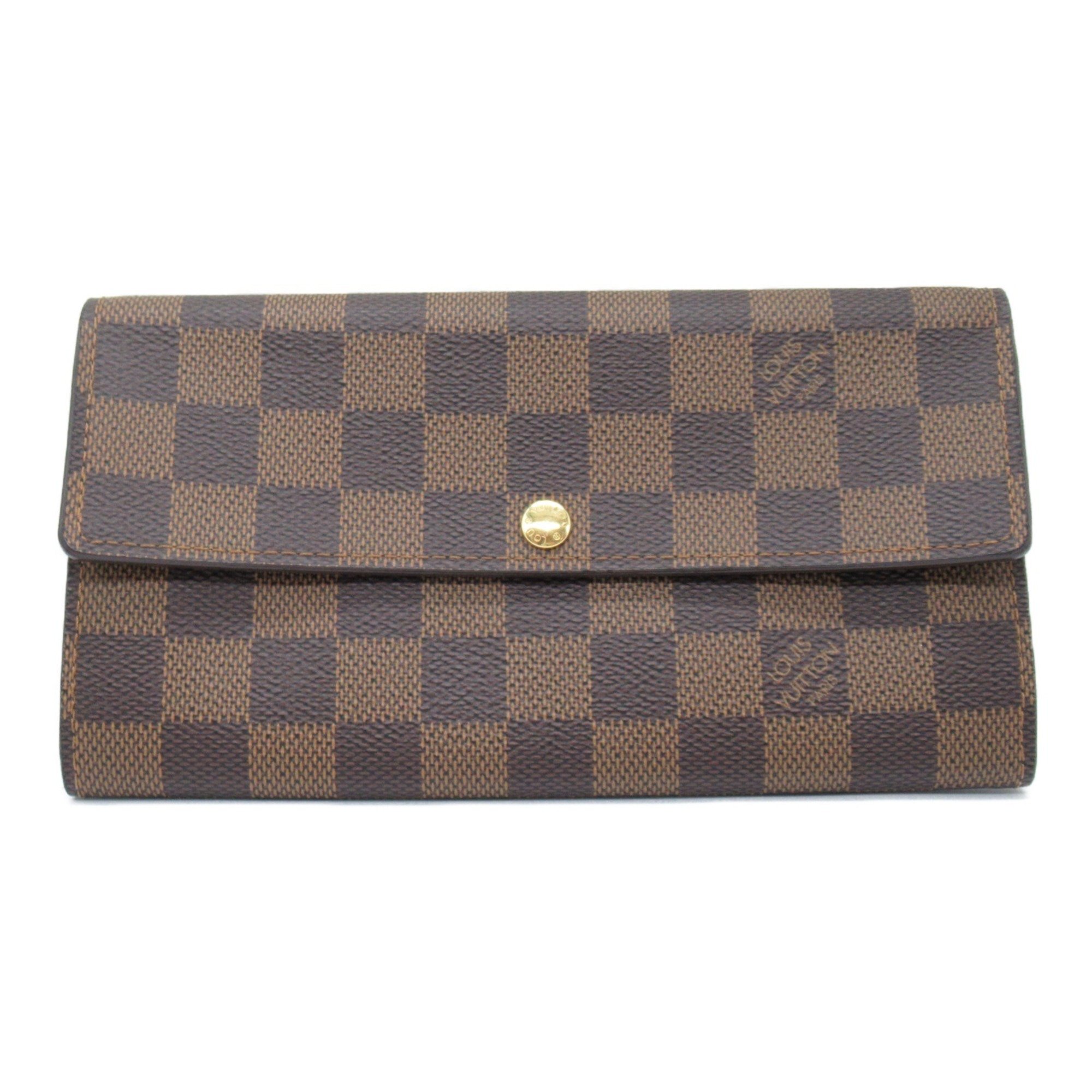 Louis Vuitton LOUIS VUITTON Portefeuille Sarah Bi-fold Wallet Coated Canvas Damier Women's Brown N61734