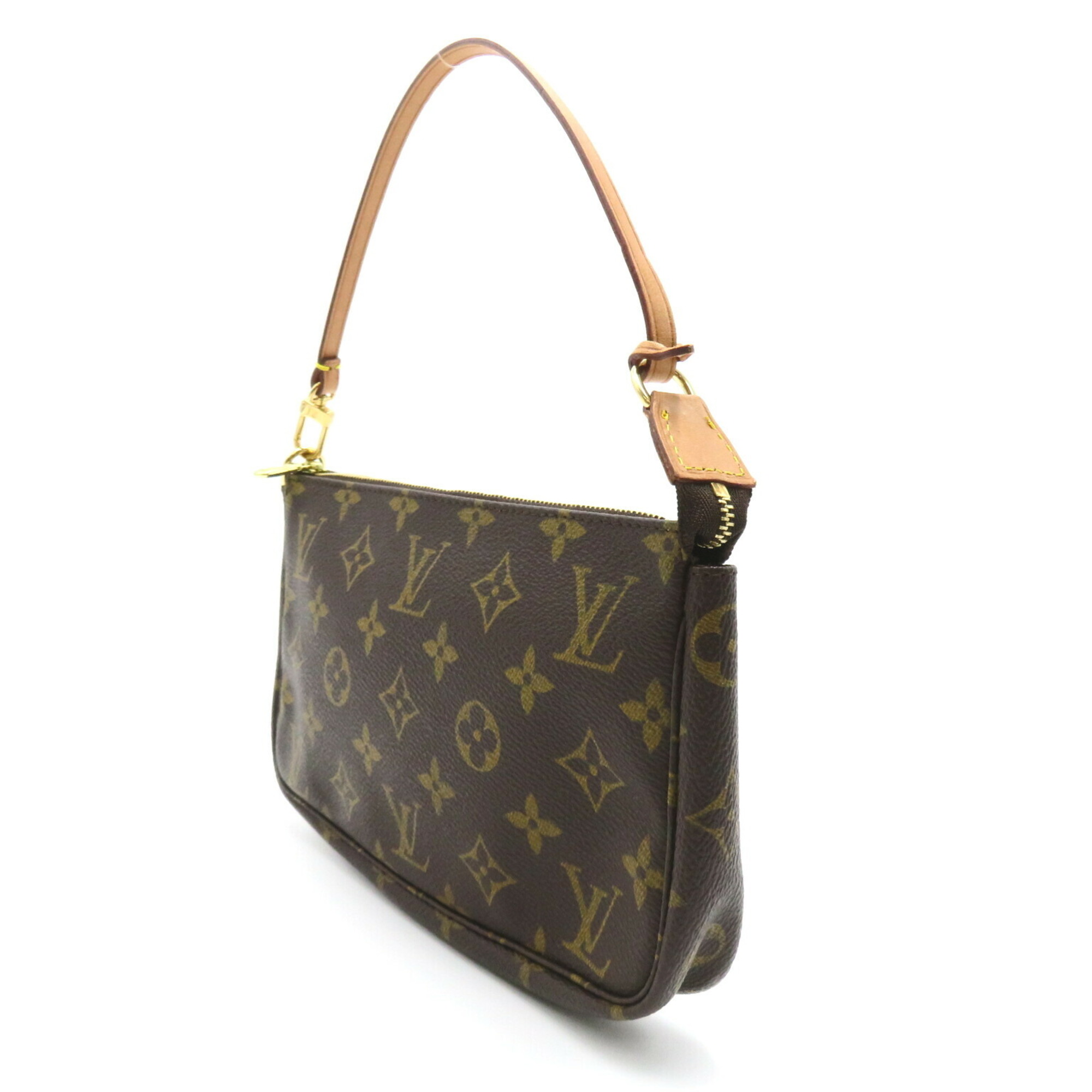 Louis Vuitton LOUIS VUITTON Pochette Accessoires Pouch Bag Coated Canvas Monogram Women's Brown M51980