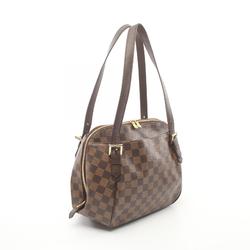 Louis Vuitton LOUIS VUITTON Belem MM Damier Ebene Shoulder Bag Coated Canvas Leather Women's Brown N51174