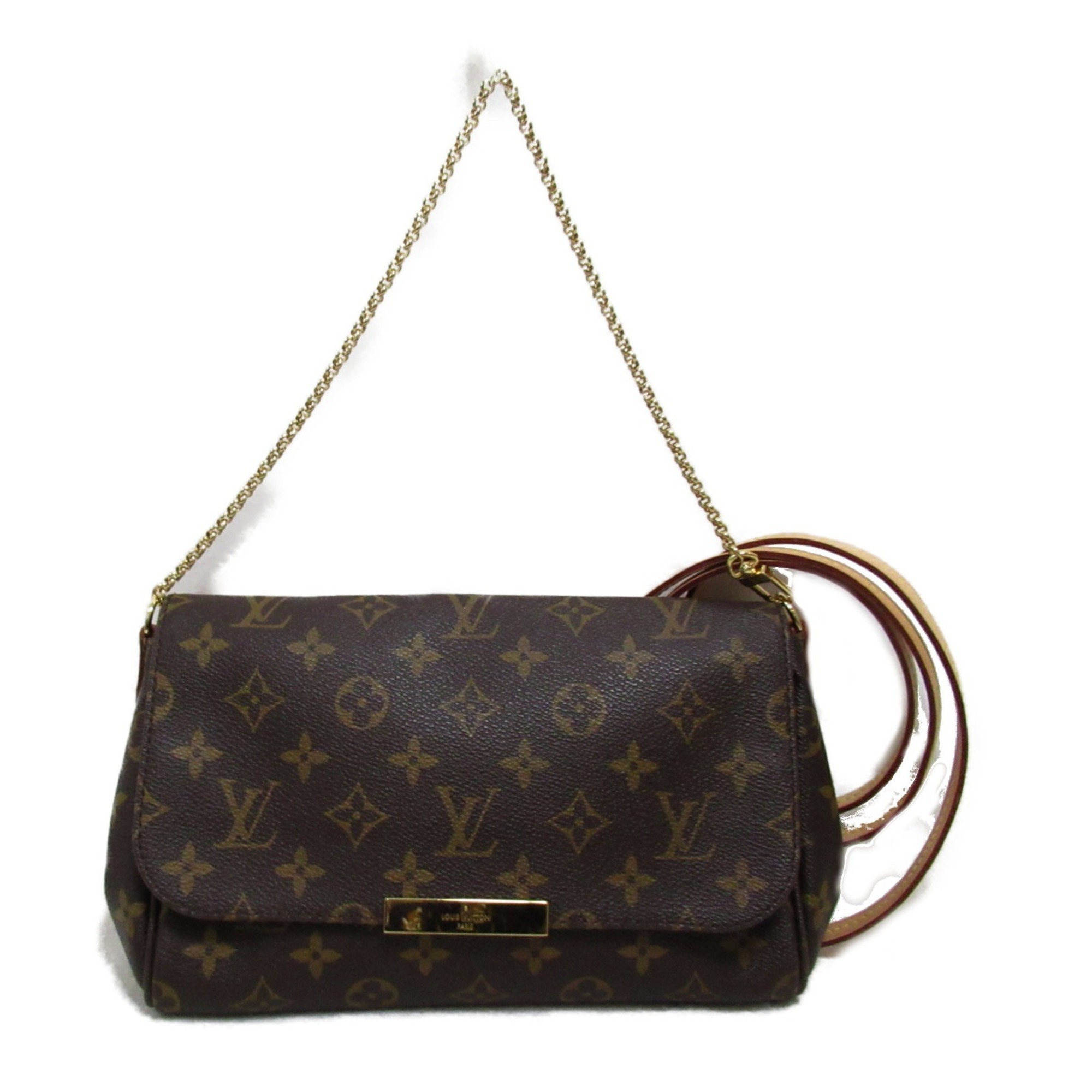 Louis Vuitton LOUIS VUITTON Favorite MM Shoulder Bag Coated Canvas Monogram Women's Brown M40718