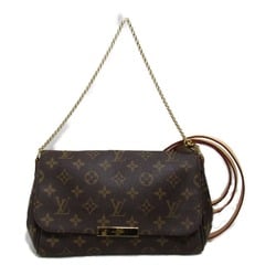 Louis Vuitton LOUIS VUITTON Favorite MM Shoulder Bag Coated Canvas Monogram Women's Brown M40718