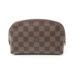 Louis Vuitton LOUIS VUITTON Pochette Tick Pouch Bag Coated Canvas Damier Women's Brown N47516