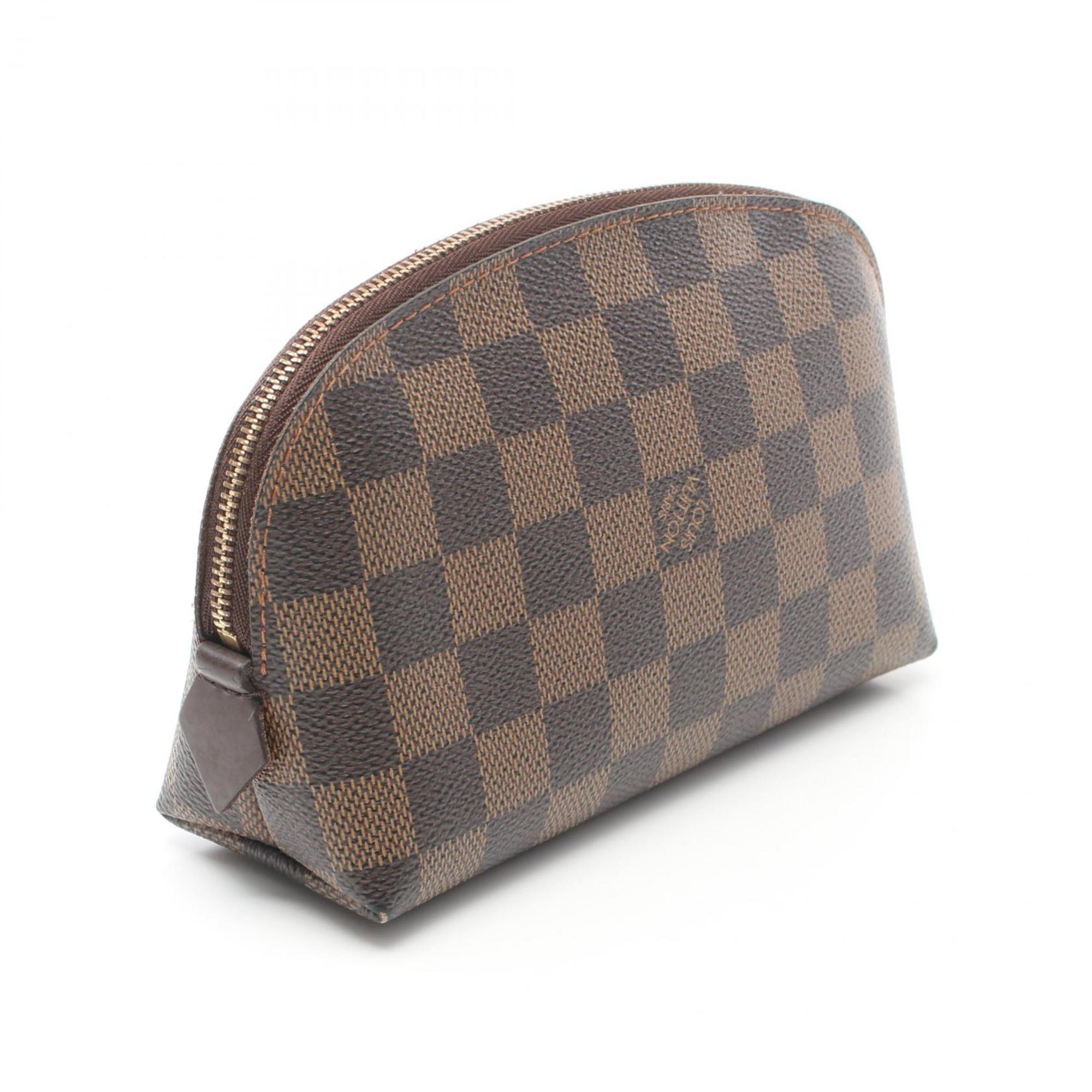 Louis Vuitton LOUIS VUITTON Pochette Tick Pouch Bag Coated Canvas Damier Women's Brown N47516