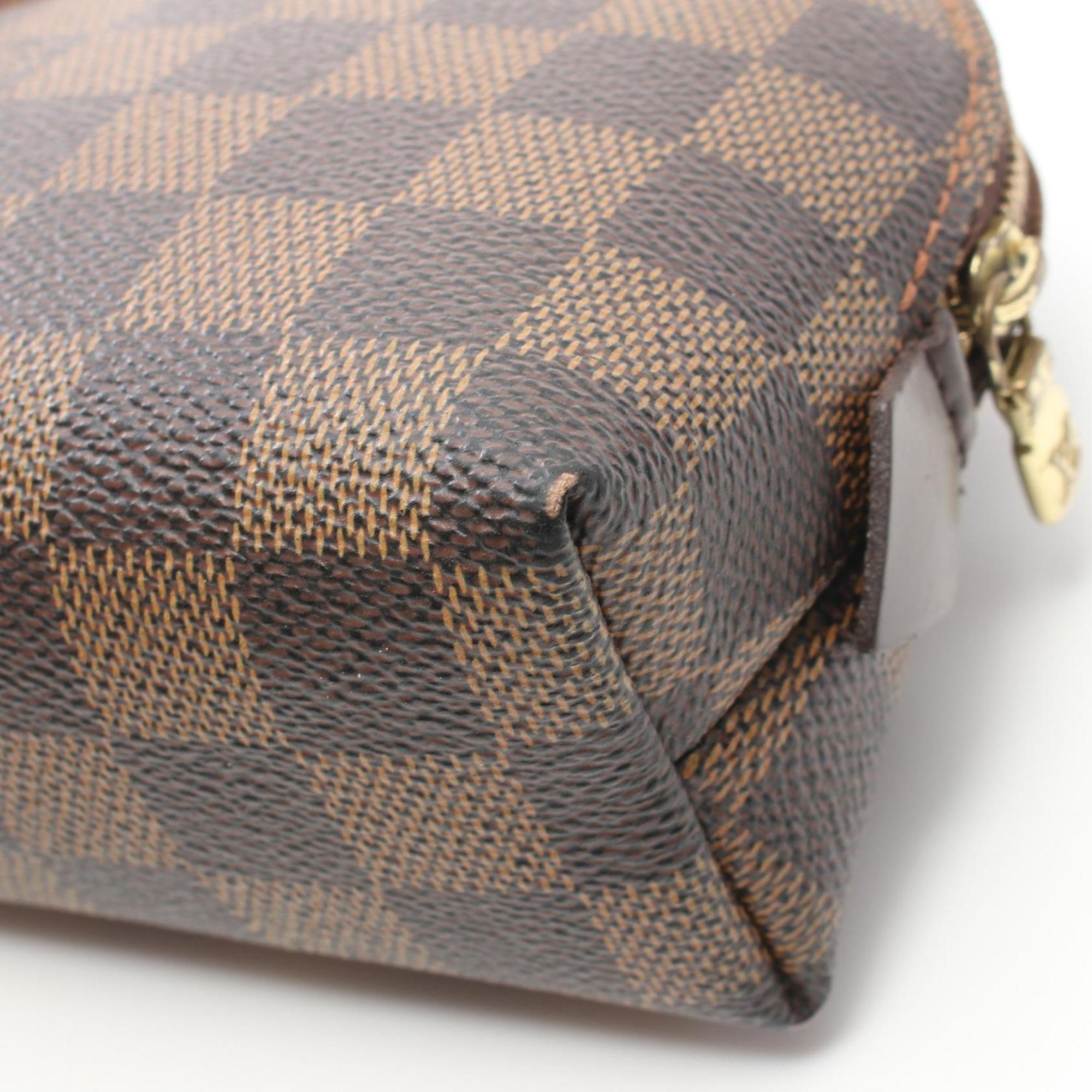 Louis Vuitton LOUIS VUITTON Pochette Tick Pouch Bag Coated Canvas Damier Women's Brown N47516