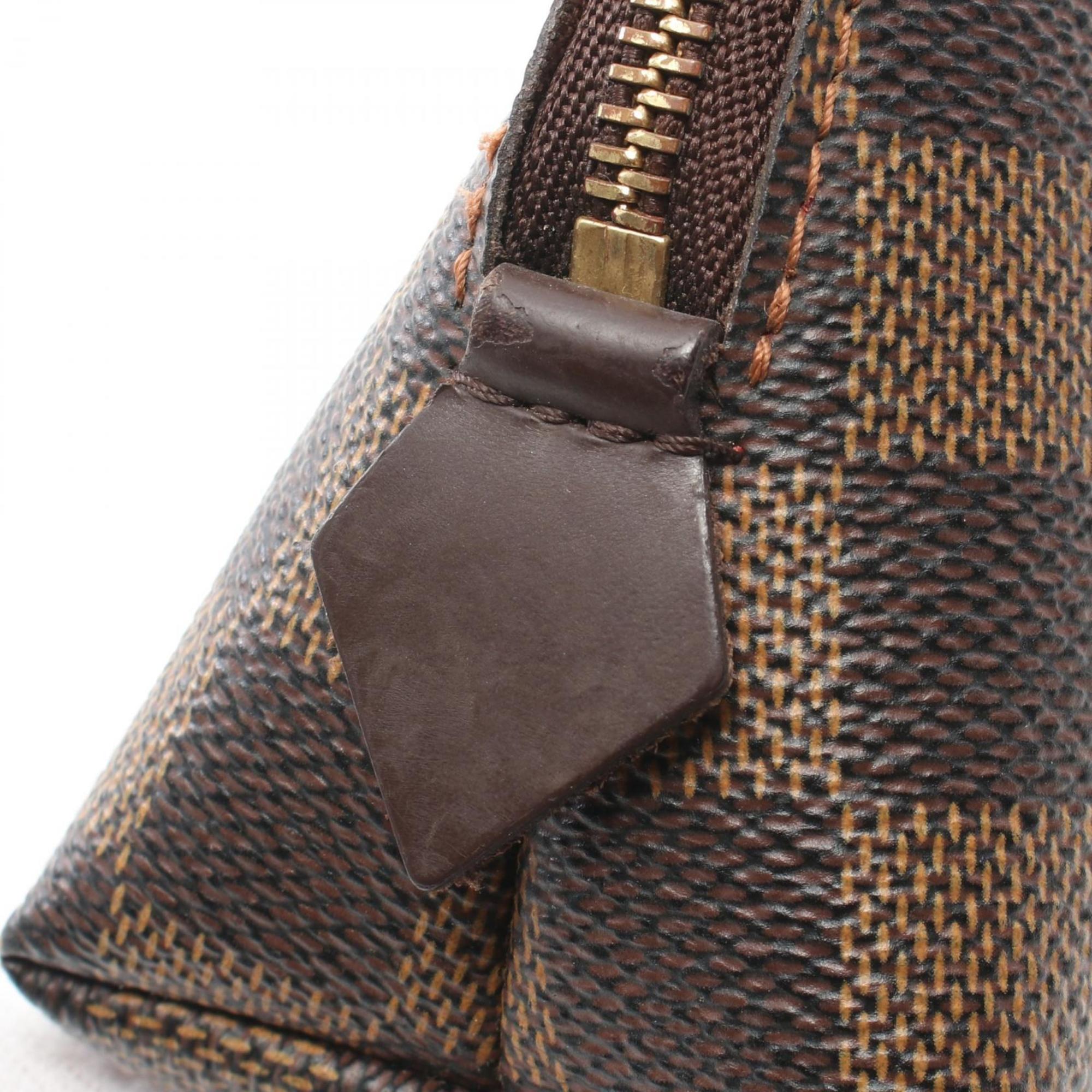 Louis Vuitton LOUIS VUITTON Pochette Tick Pouch Bag Coated Canvas Damier Women's Brown N47516