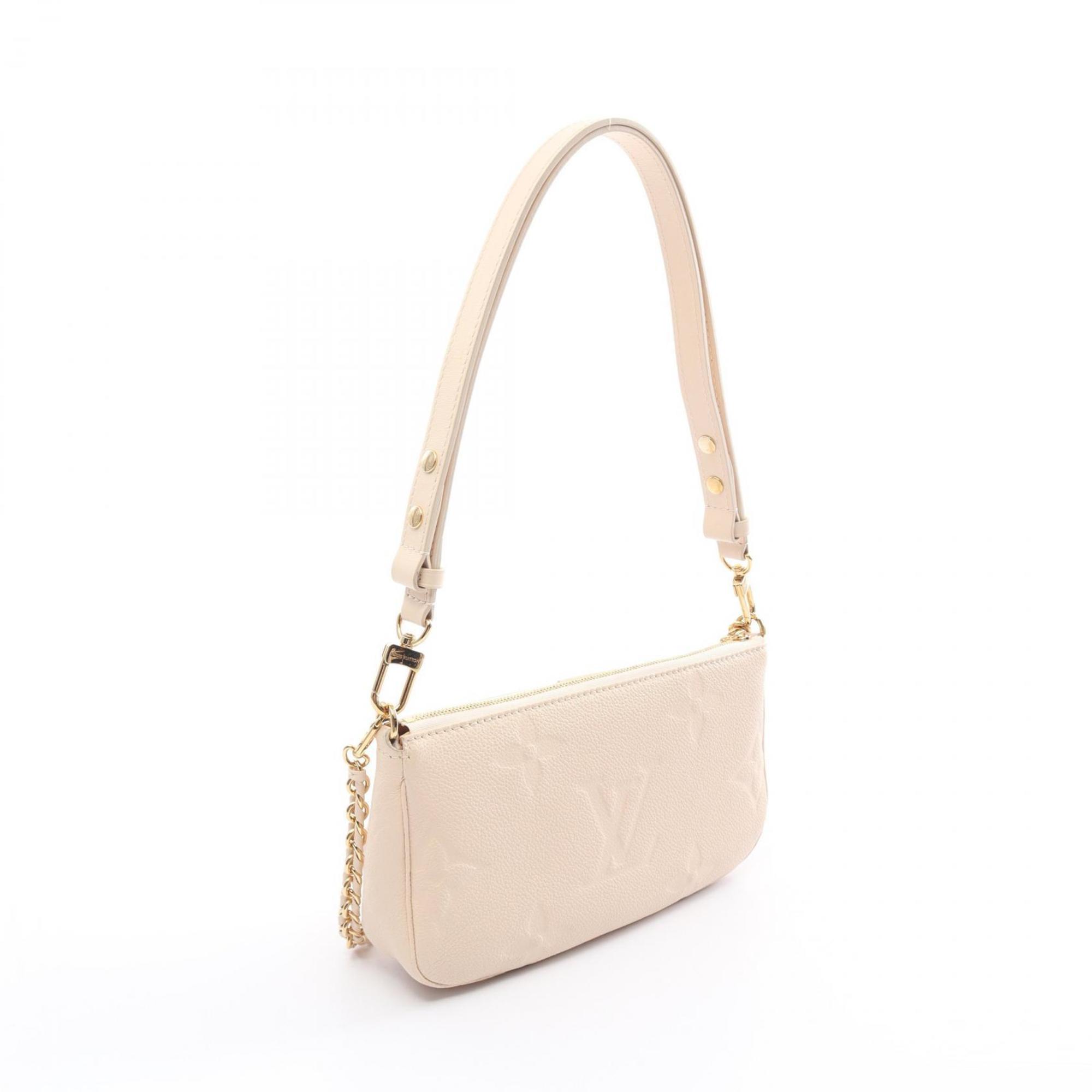 Louis Vuitton LOUIS VUITTON Multi Pochette Accessoires Monogram Empreinte Crème Shoulder Bag Leather Women's Ivory M46568