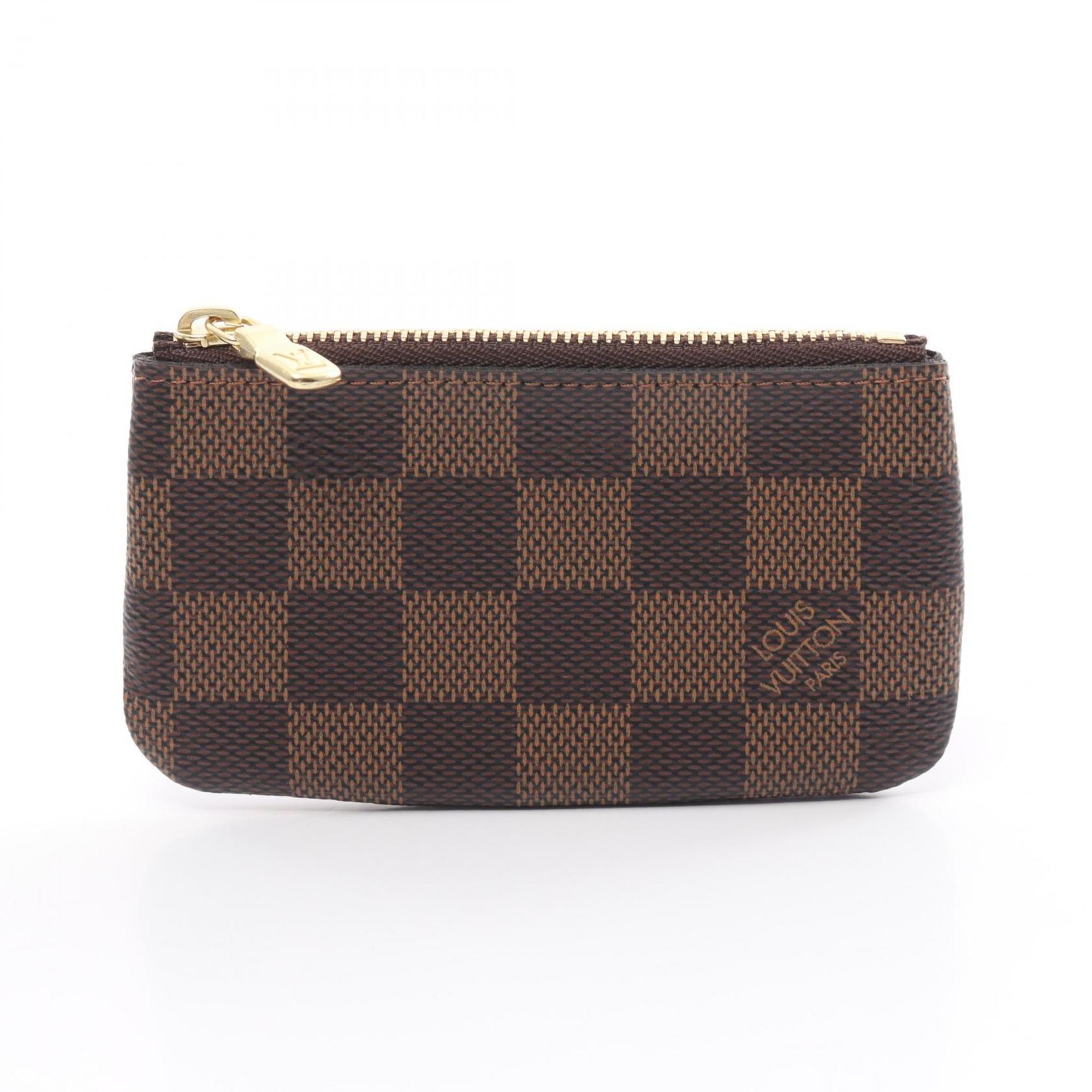 Louis Vuitton LOUIS VUITTON Pochette Cle Wallet/Coin Case Wallet Coated Canvas Leather Damier Men's Women's Brown N62658