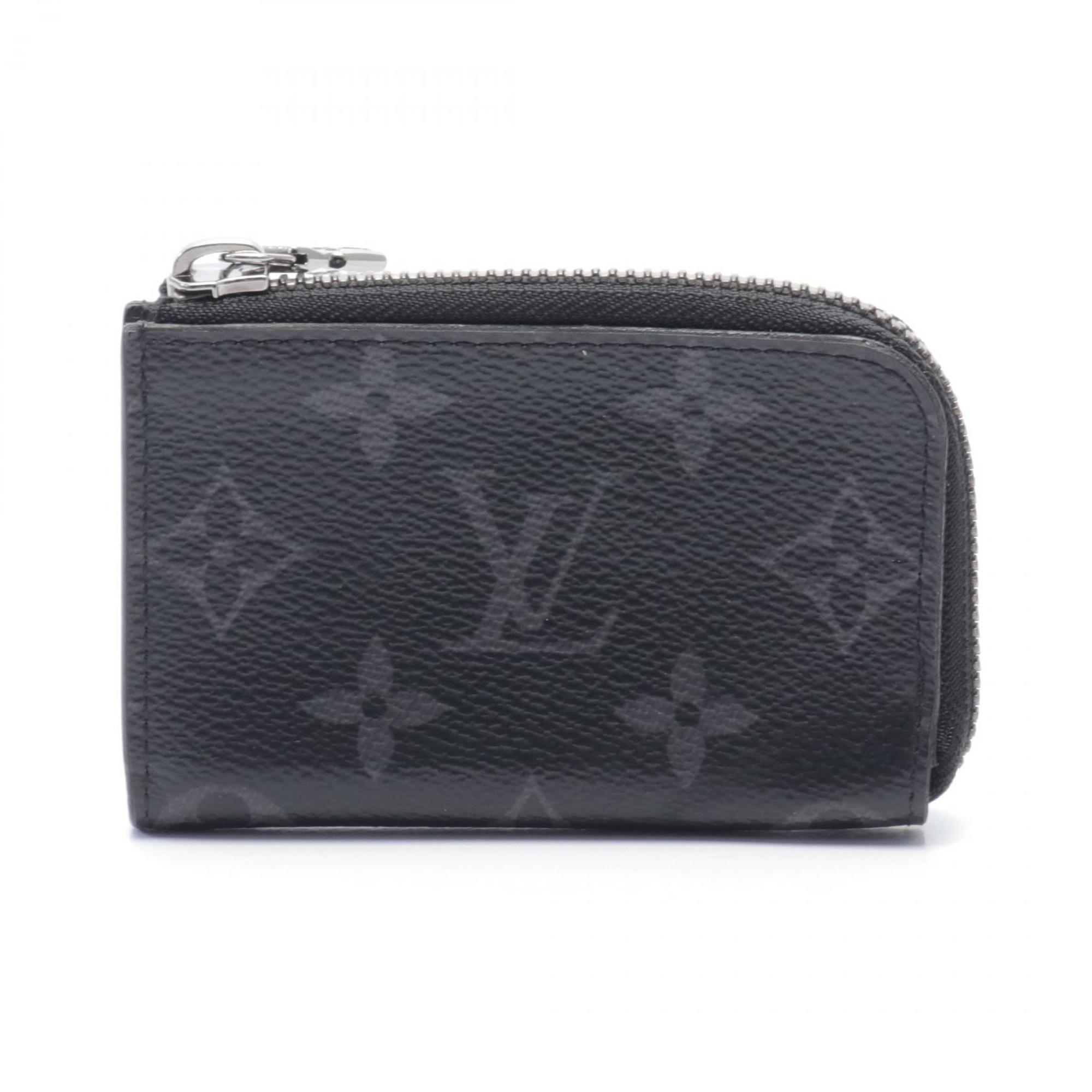 Louis Vuitton LOUIS VUITTON Portemonnay Jour Monogram Eclipse Wallet/Coin Case Wallet Coated Canvas Men's Black M63536