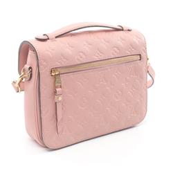 Louis Vuitton Pochette Metis MM Monogram Empreinte Rose Poodle Handbag Bag Leather Women's Pink M44018