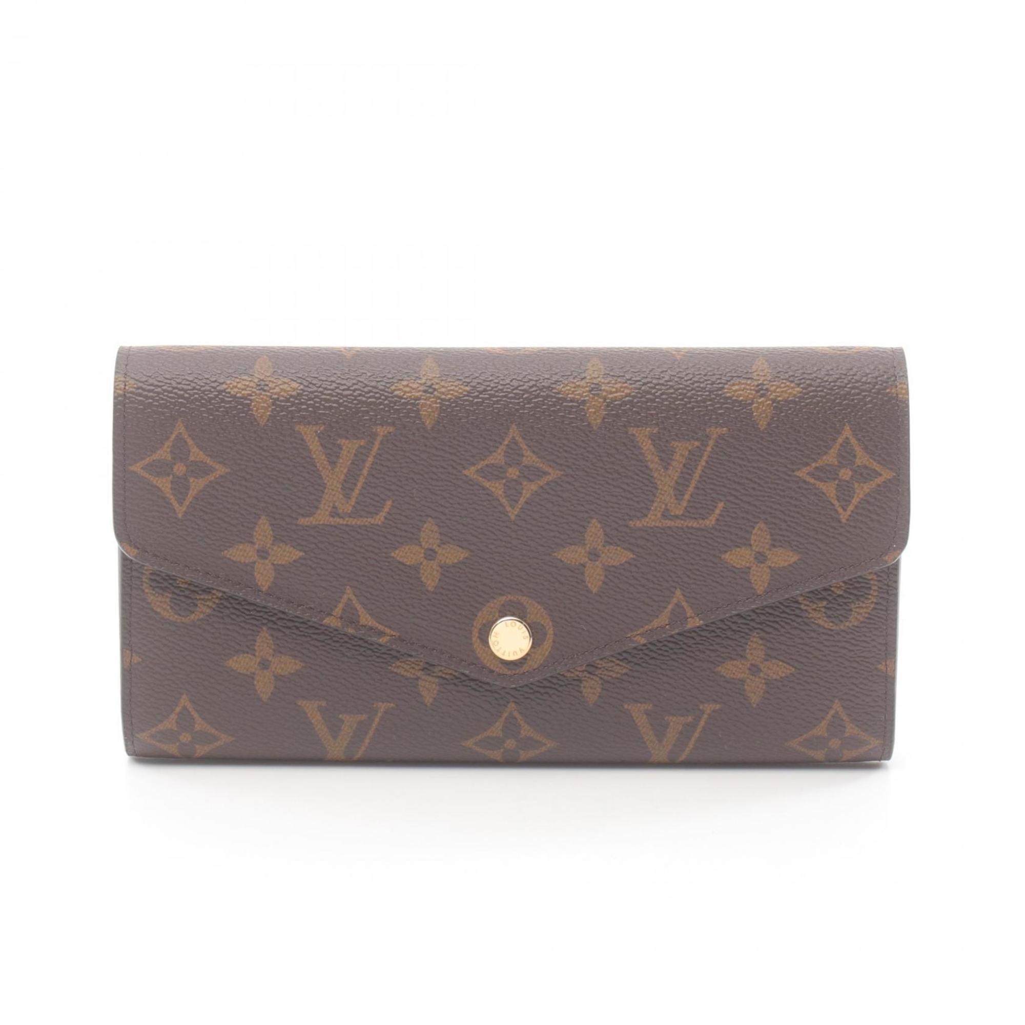 Louis Vuitton LOUIS VUITTON Portefeuille Sarah Monogram Bi-fold Long Wallet Coated Canvas Women's Brown M60531