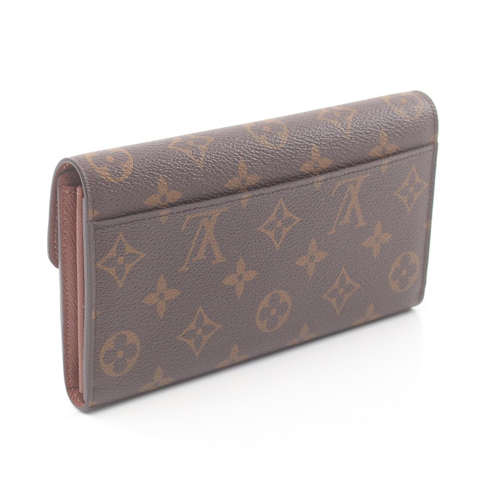 Louis Vuitton LOUIS VUITTON Portefeuille Sarah Monogram Bi-fold Long Wallet Coated Canvas Women's Brown M60531