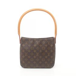 Louis Vuitton LOUIS VUITTON Looping MM Shoulder Bag Coated Canvas Leather Monogram Women's Brown M51146