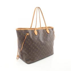 Louis Vuitton Neverfull GM Tote Bag, Coated Canvas, Leather, Monogram, Women's, Brown, M40157