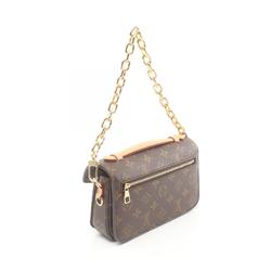 Louis Vuitton LOUIS VUITTON Pochette Metis EW Handbag Bag Coated Canvas Leather Monogram Women's Brown M46279